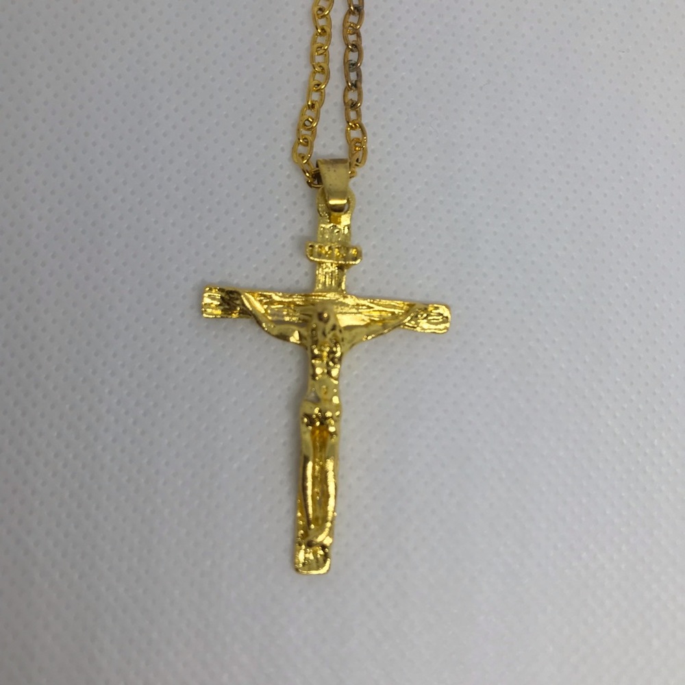 4/$20 NWOT INRI Unisex Christian Gold Necklace - Picture 5 of 8